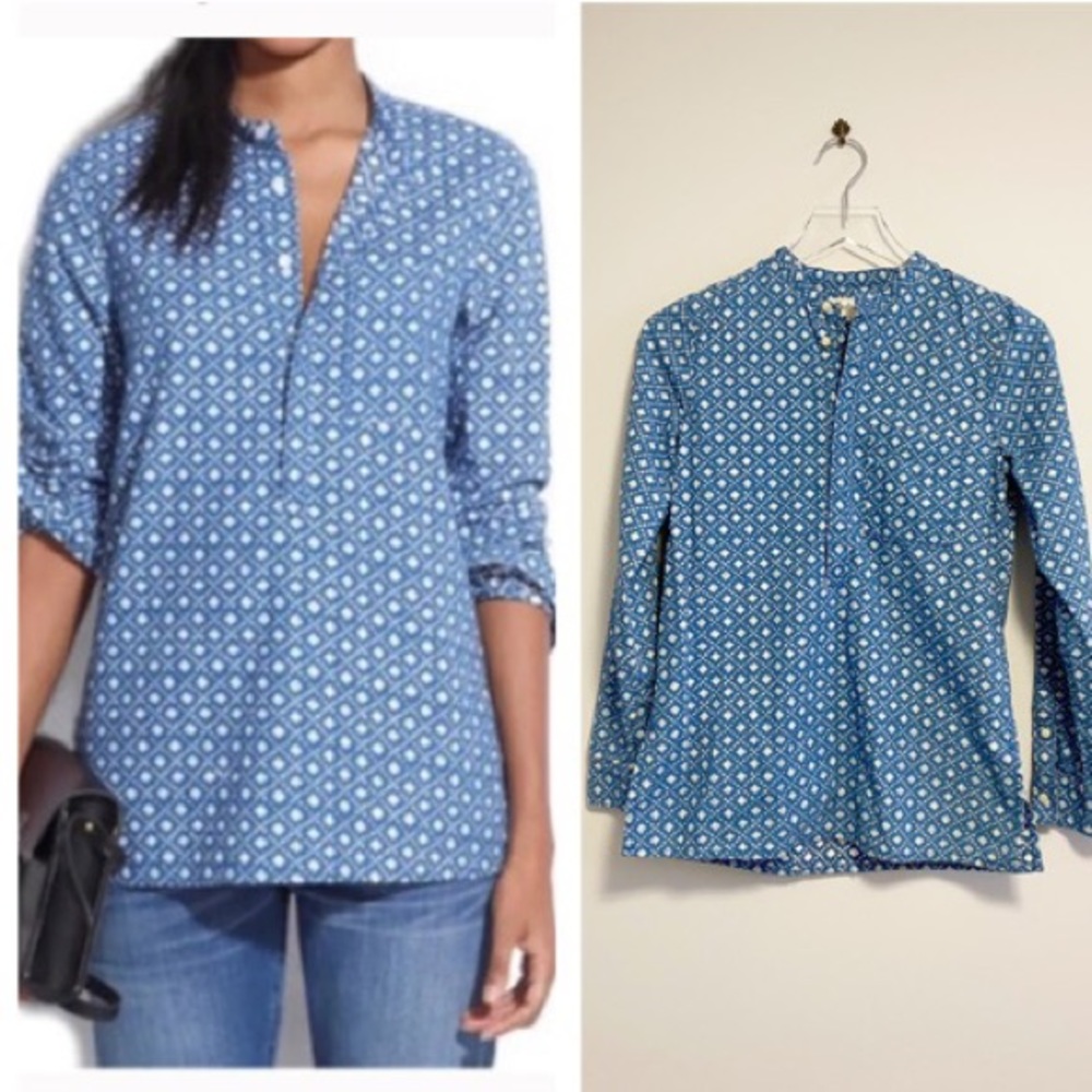 Madewell Chambray Popover Blouse